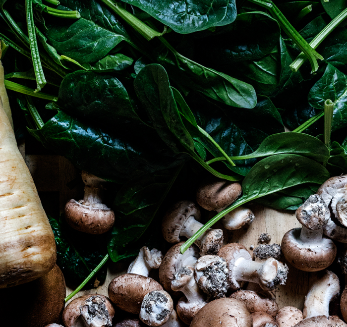 Fresh Mushroom and parsnips