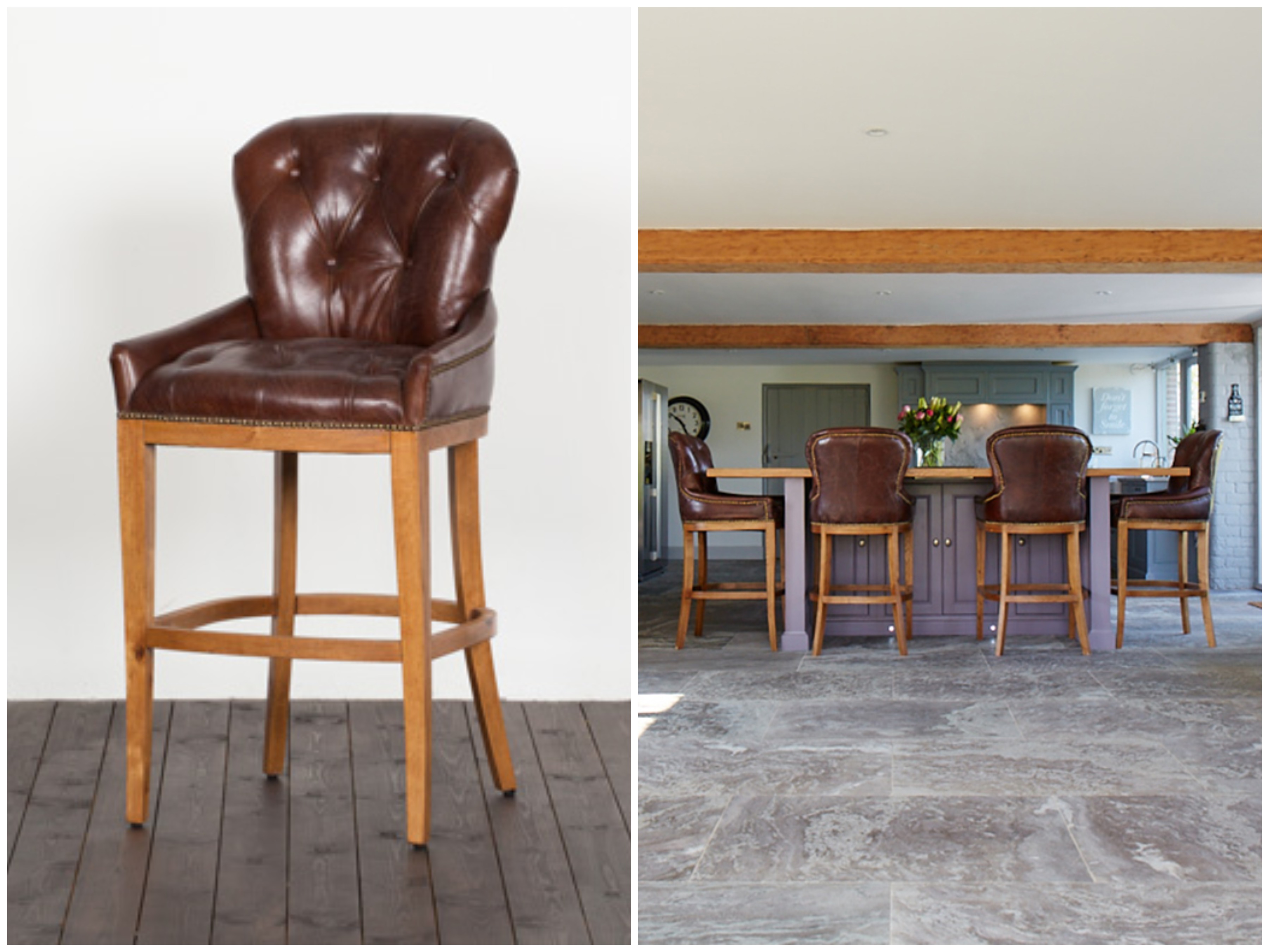  Grosvenor Leather Bar Stool