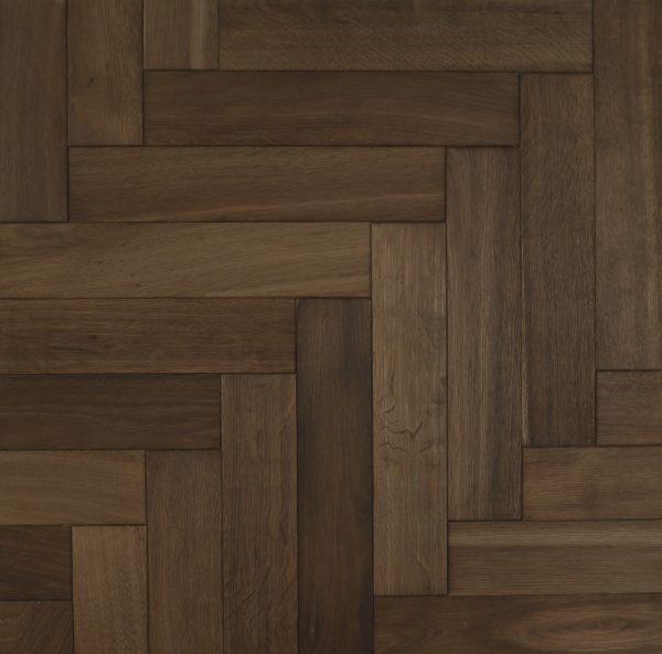 Brown oak parquet flooring