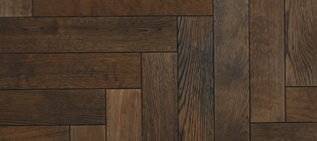 Warm oak parquet wood flooring