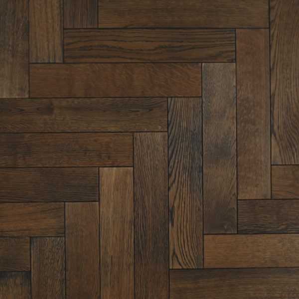 Warm oak parquet wood flooring