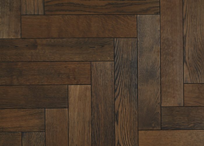 Warm oak parquet wood flooring