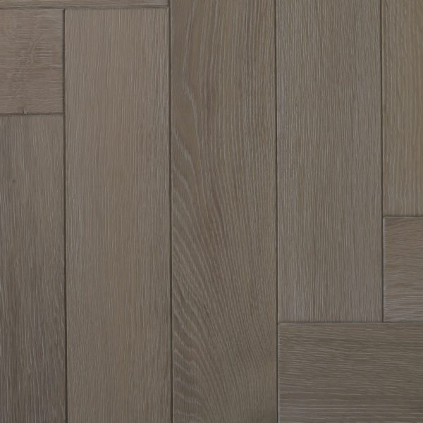 Individual parquet floor block in grey oak