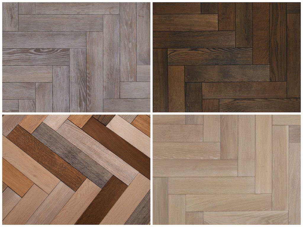 Herringbone parquet flooring in oak