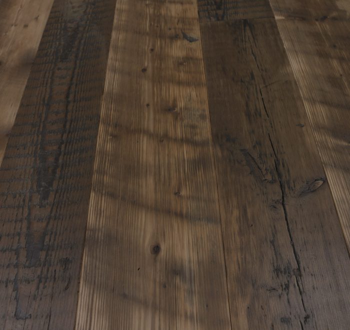 Reclaimed pine floor boards