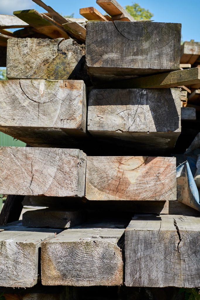 Reclaimed woodyard wood