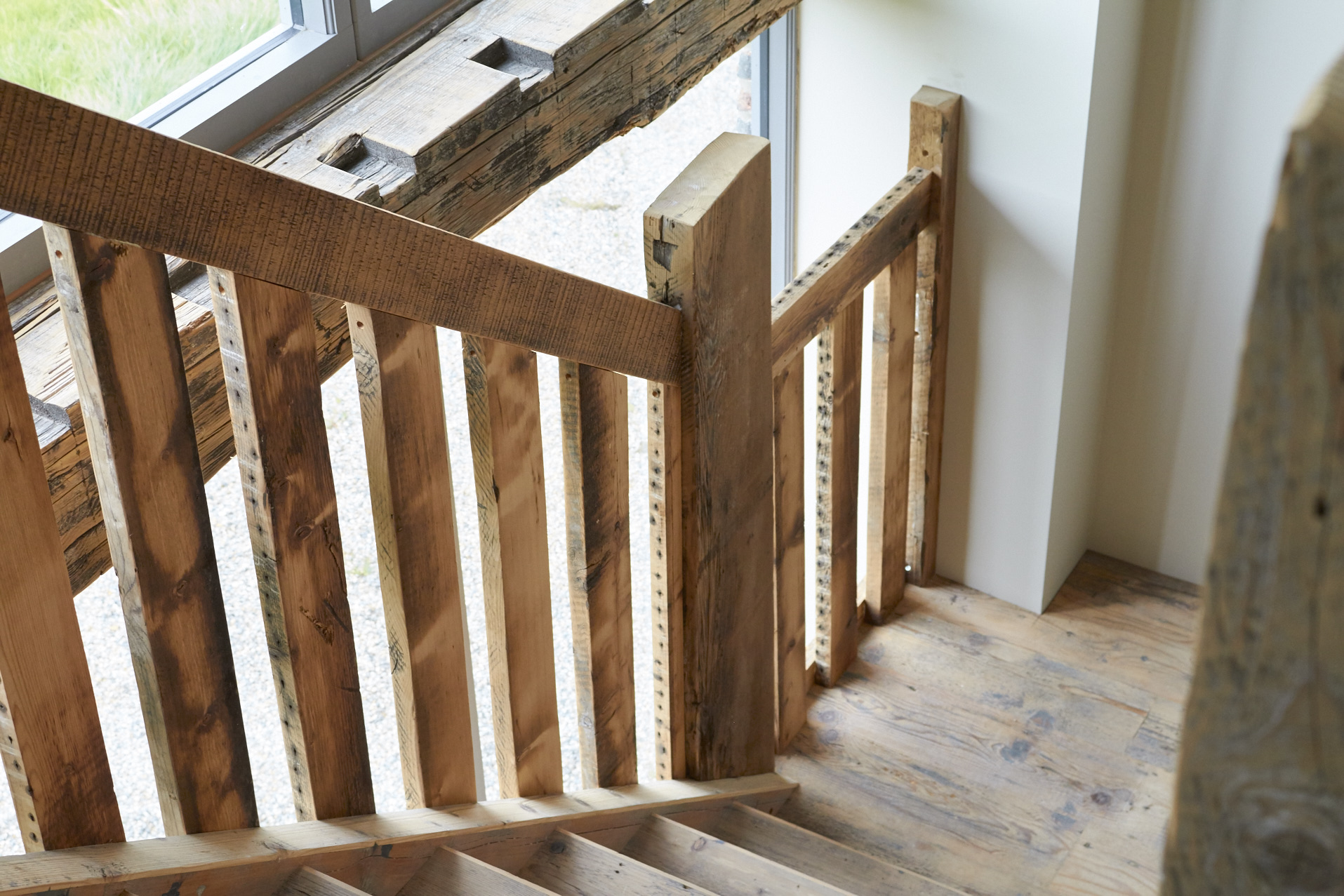 Reclaimed pine staircase