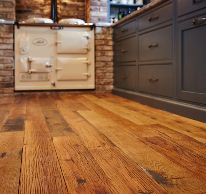 Reclaimed engineered oak floor