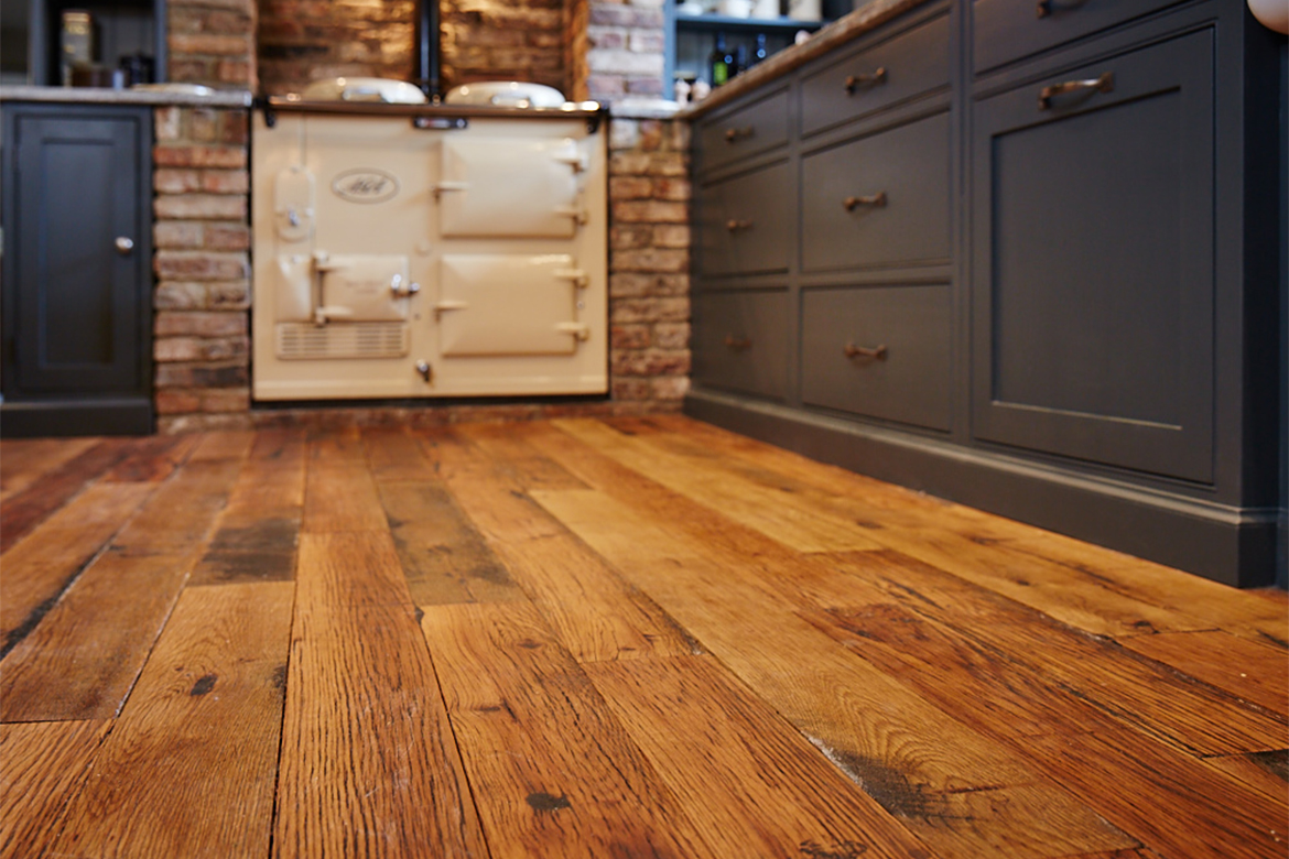 Reclaimed engineered oak floor
