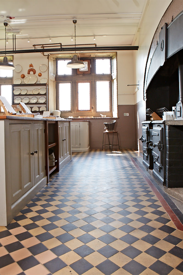 Original AGA facing reclaimed kitchen island