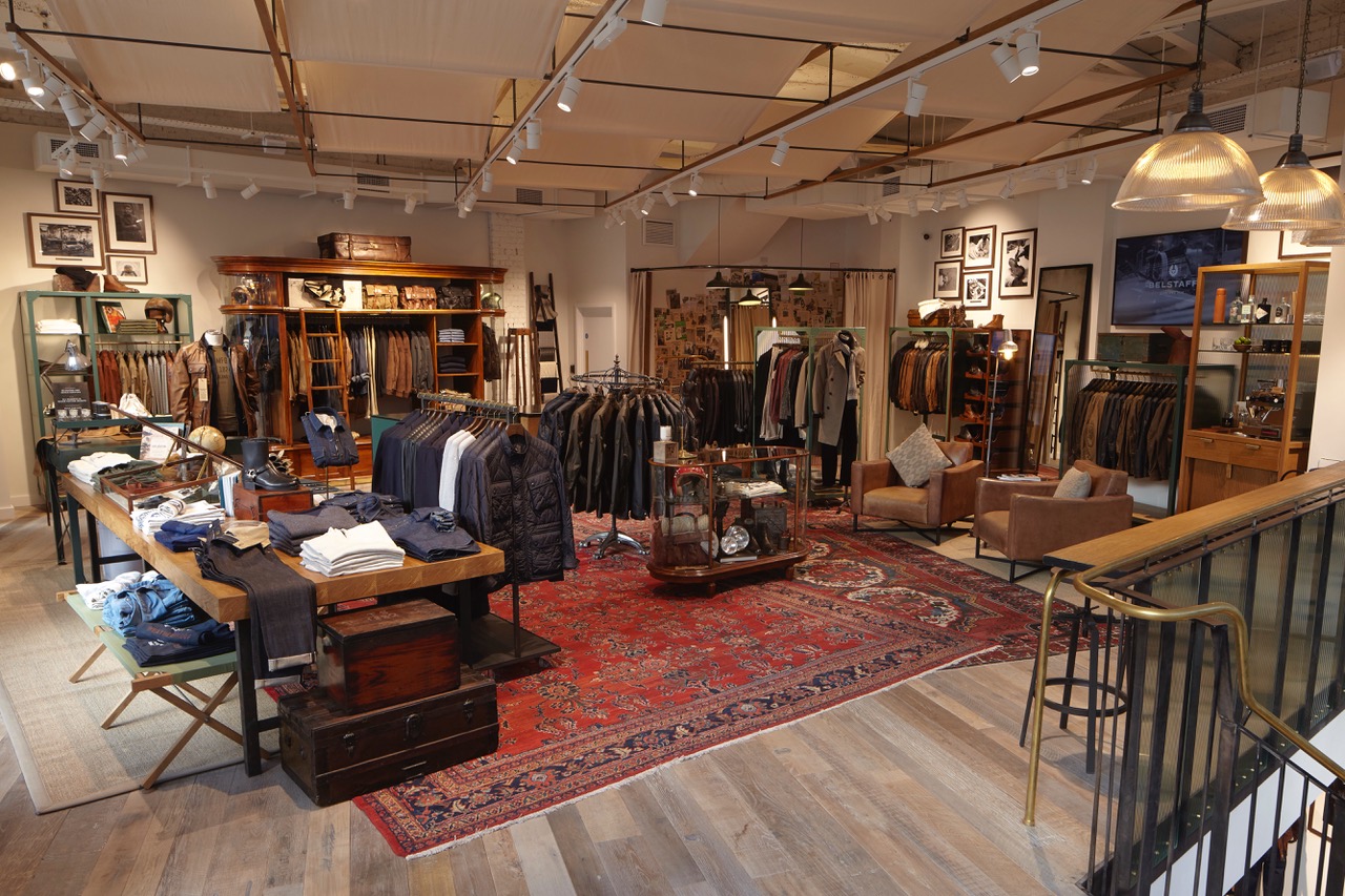 Shoe and clothes shop with rustic vintage interior