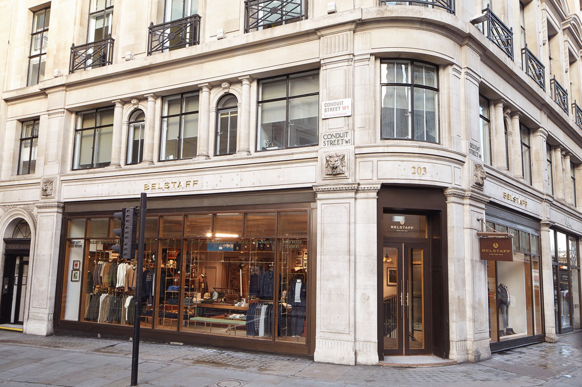 Belstaff exterior shop front