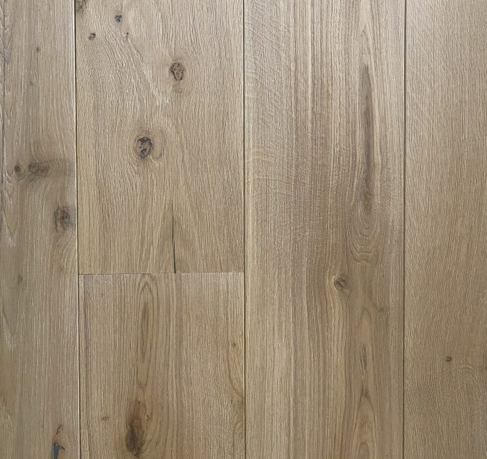 Natural white oak floorboards