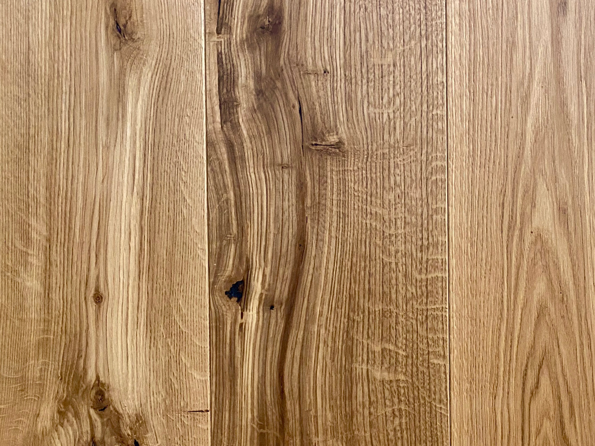 Knot on golden oak sample board