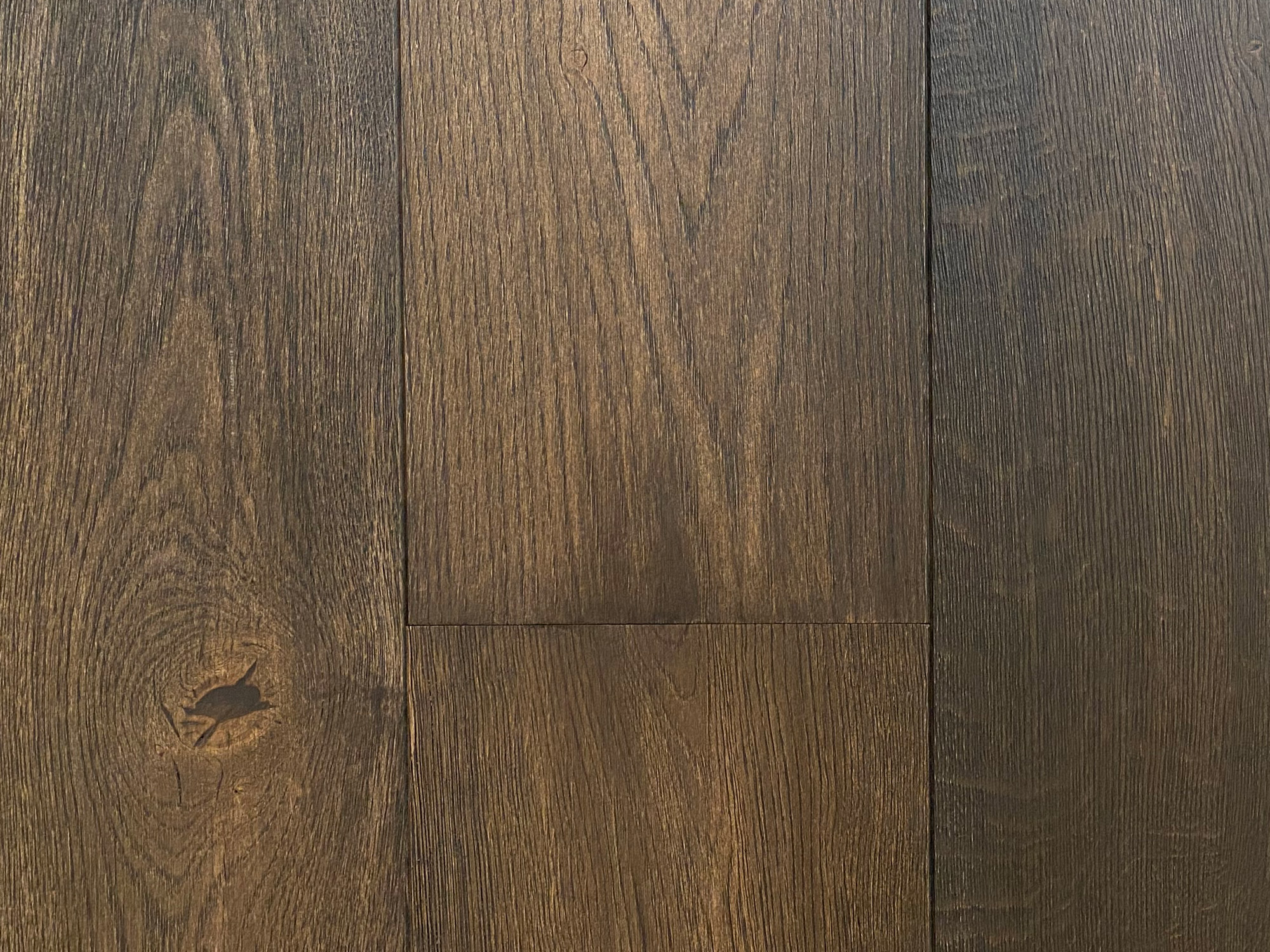 Dark oak engineered floor boards