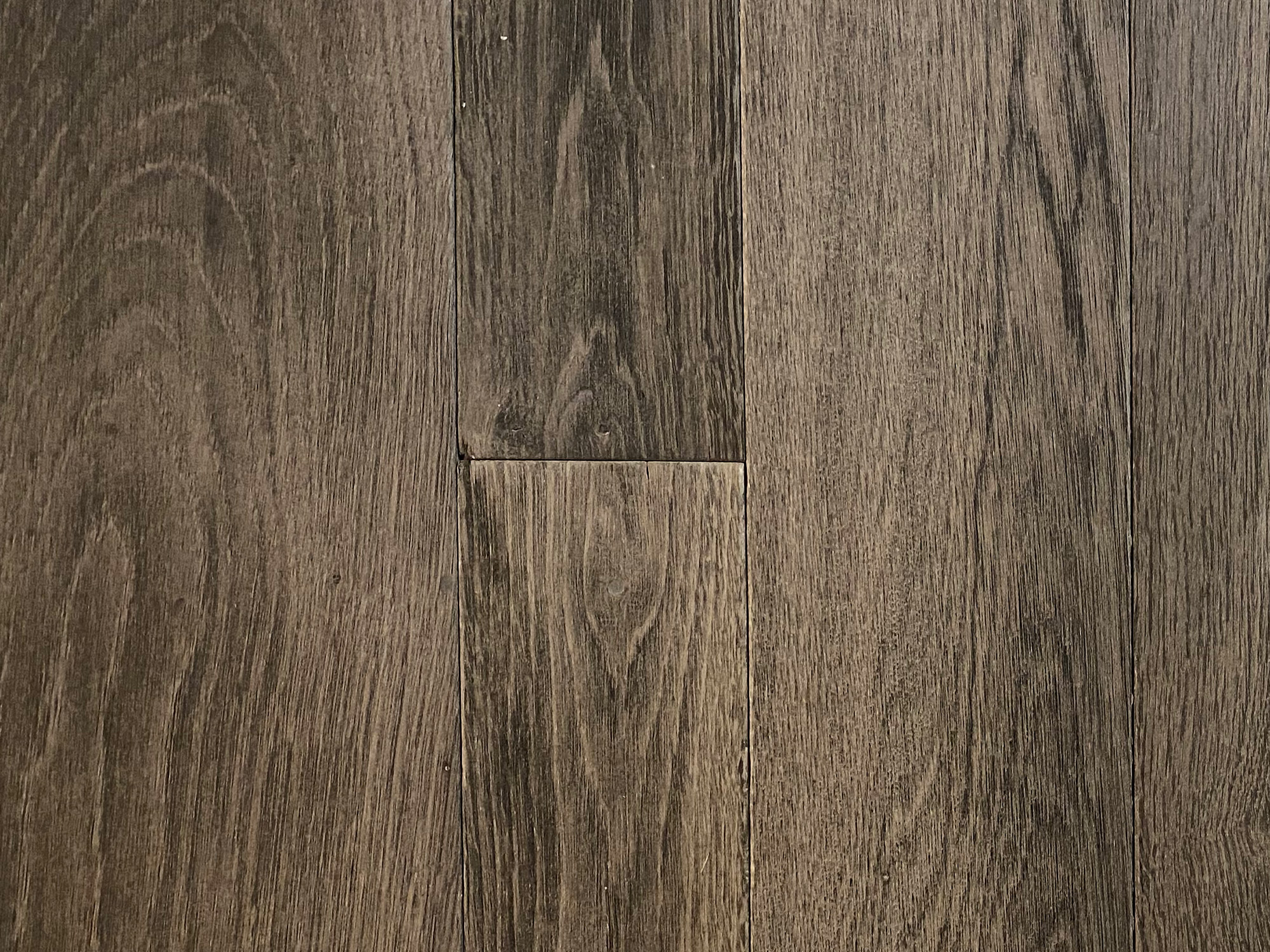 Reclaimed flooring in charcoal finish