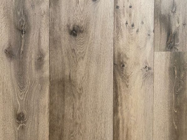 Sample board of ENG109 grey oak flooring