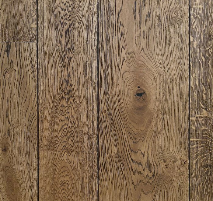 Oak flooring on sample board