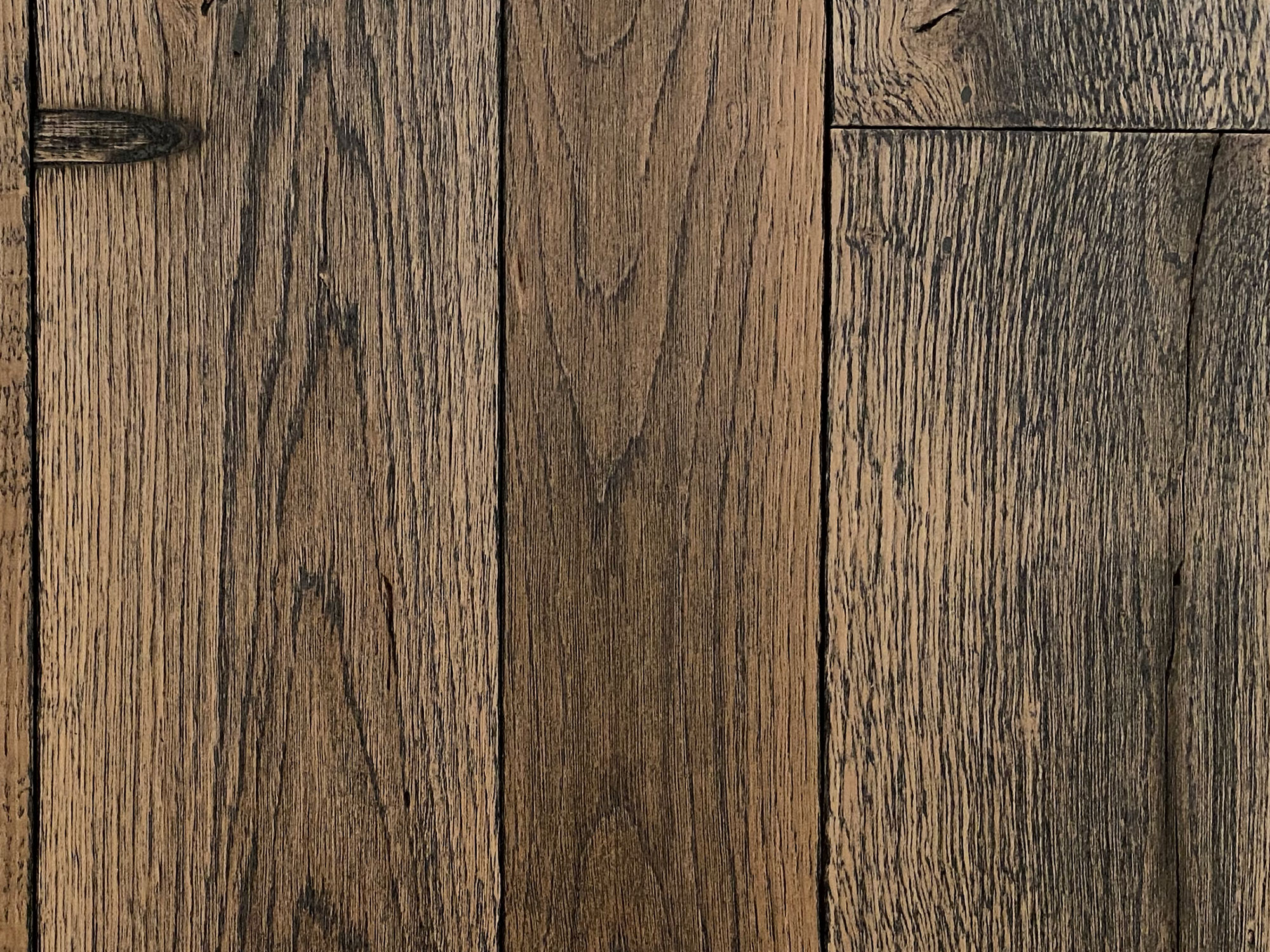 Smoked oak engineered wood flooring