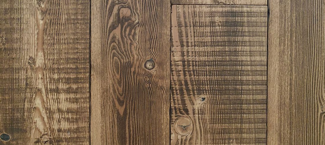 Reclaimed dark pine flooring