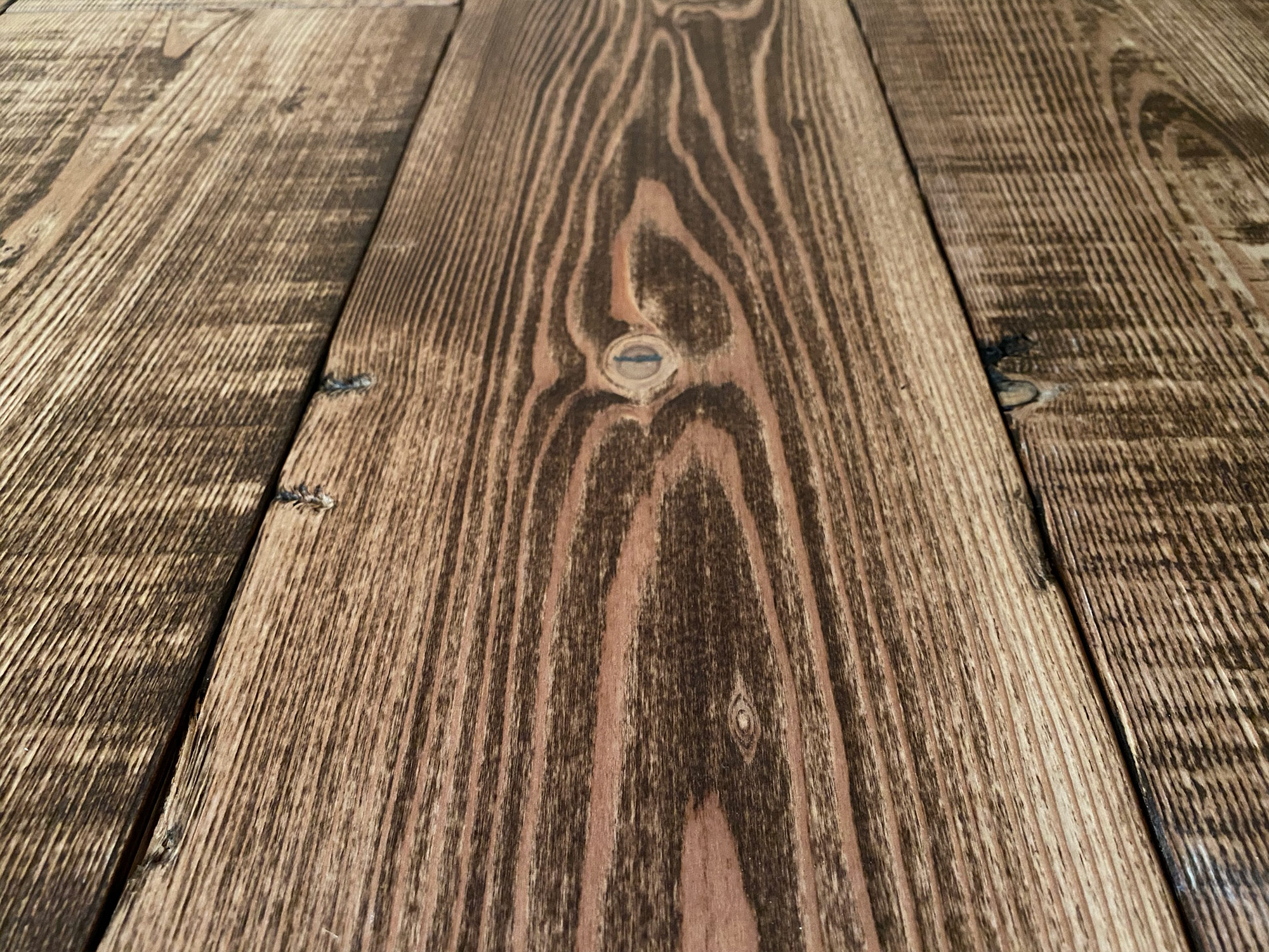 Douglas fir pinewood reclaimed floor boards