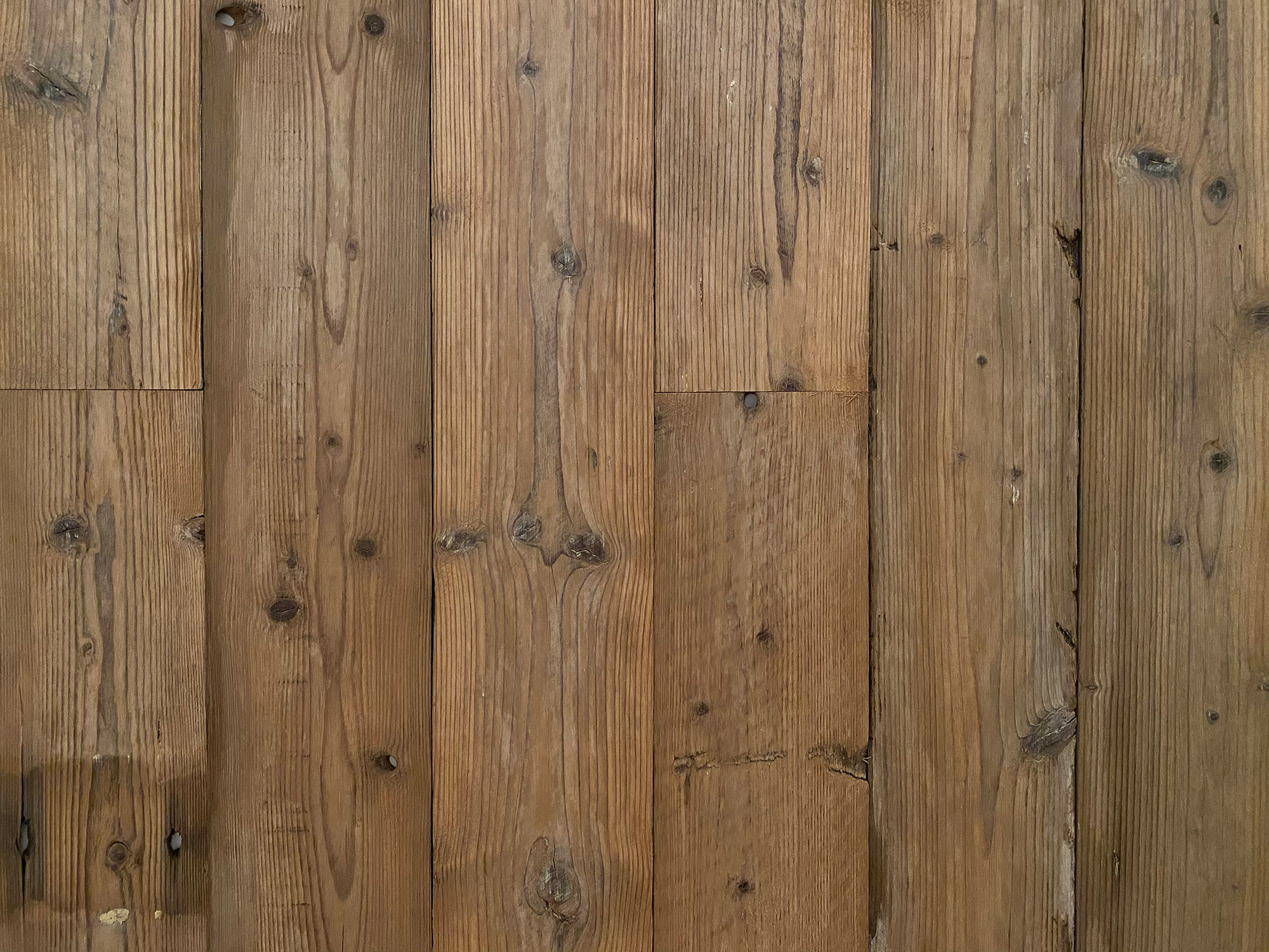 Sample of reclaimed timber wood cladding