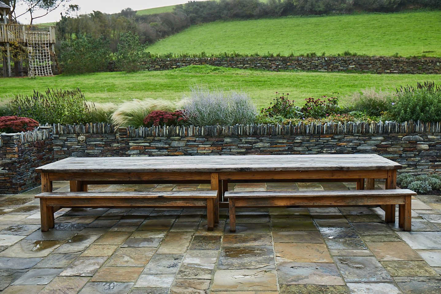 Large outside table and benches