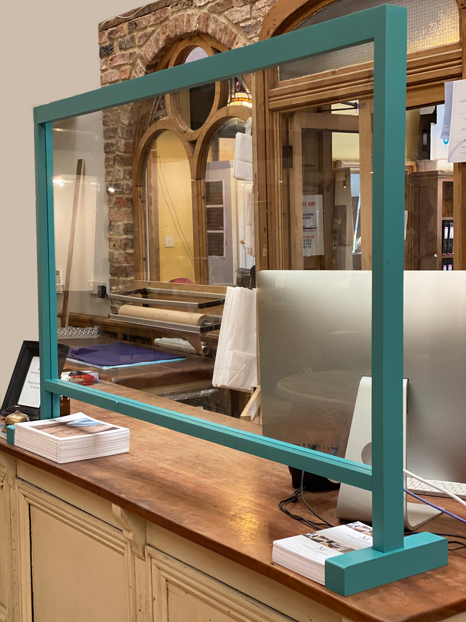 COVID-19 bespoke glass counter screen