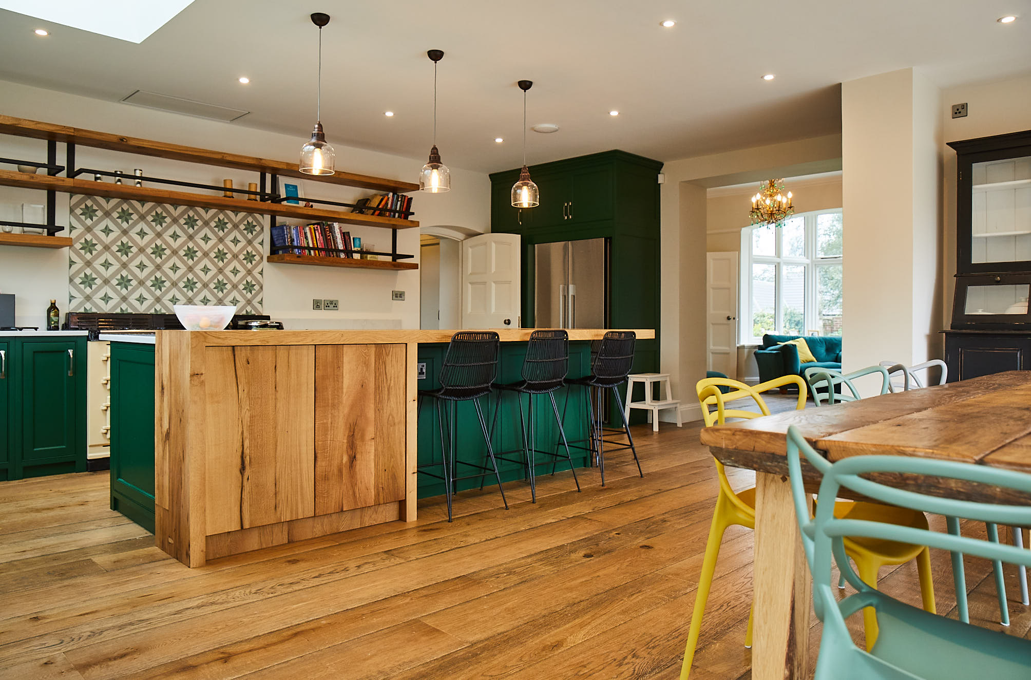 Bespoke green kitchen