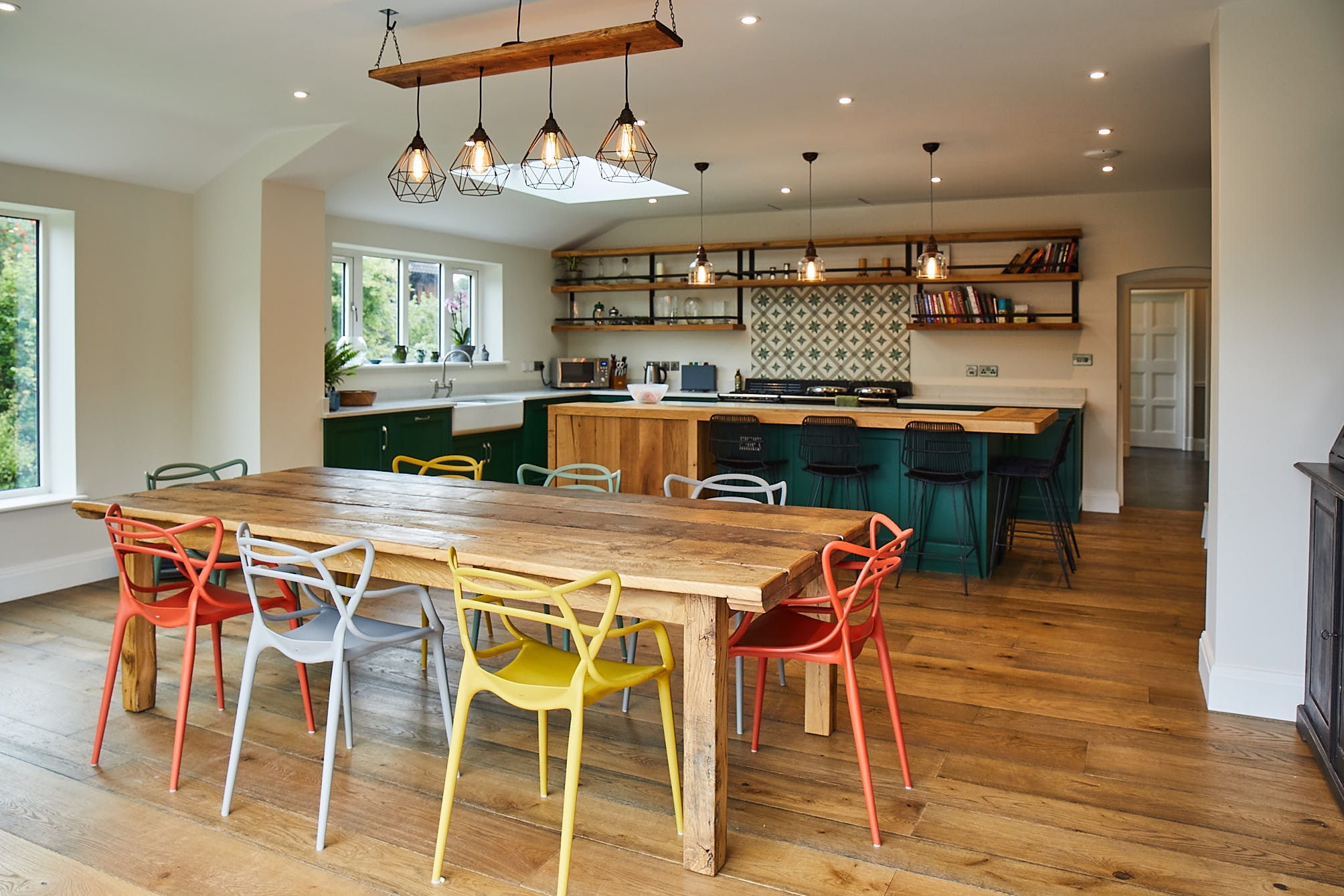 Reclaimed oak dining table