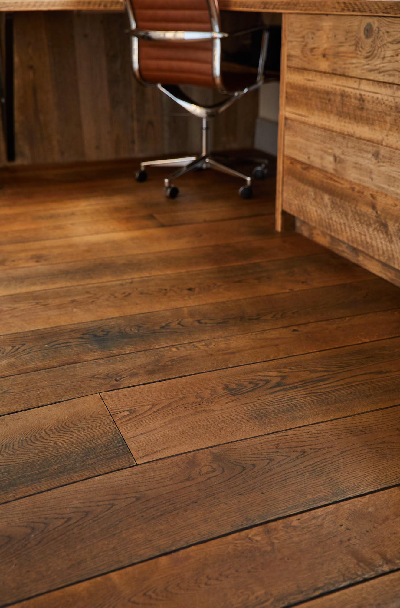 Antique smokehouse oak flooring