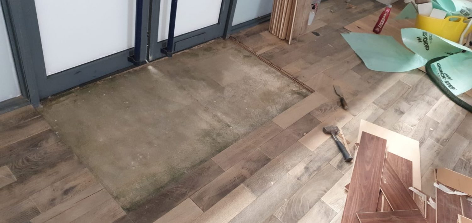 Installing reclaimed parquet flooring