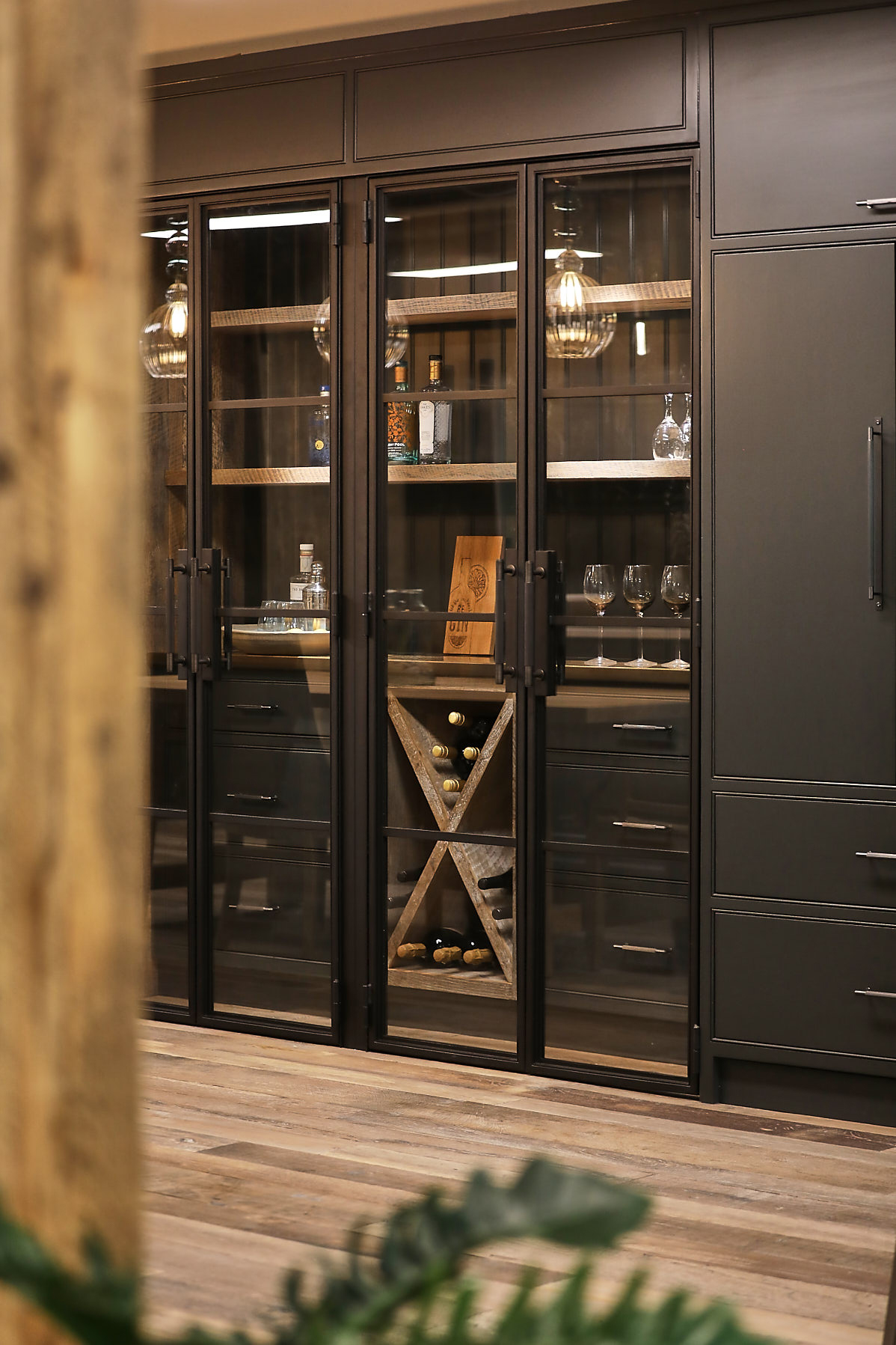 Crittal style black steel doors