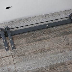 Metal rail for sliding barn doors