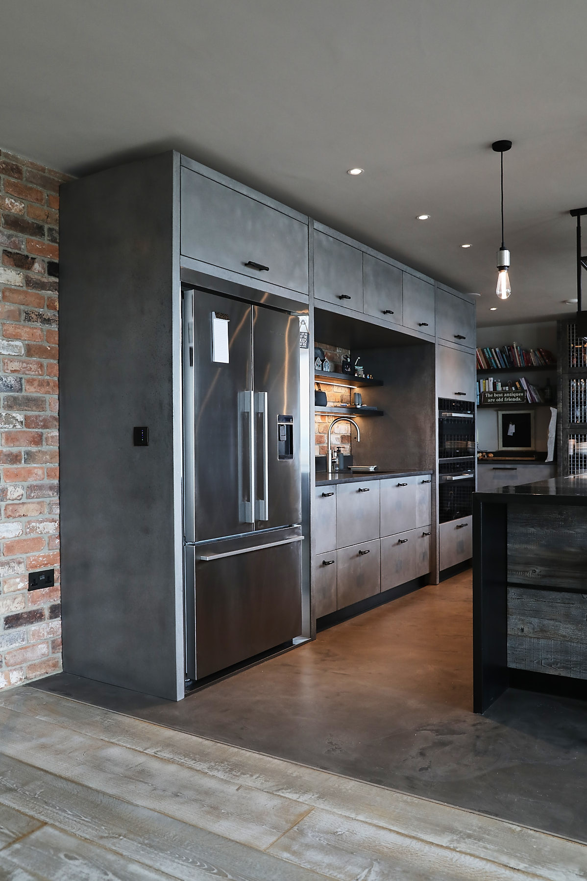 Concrete kitchen cabinets