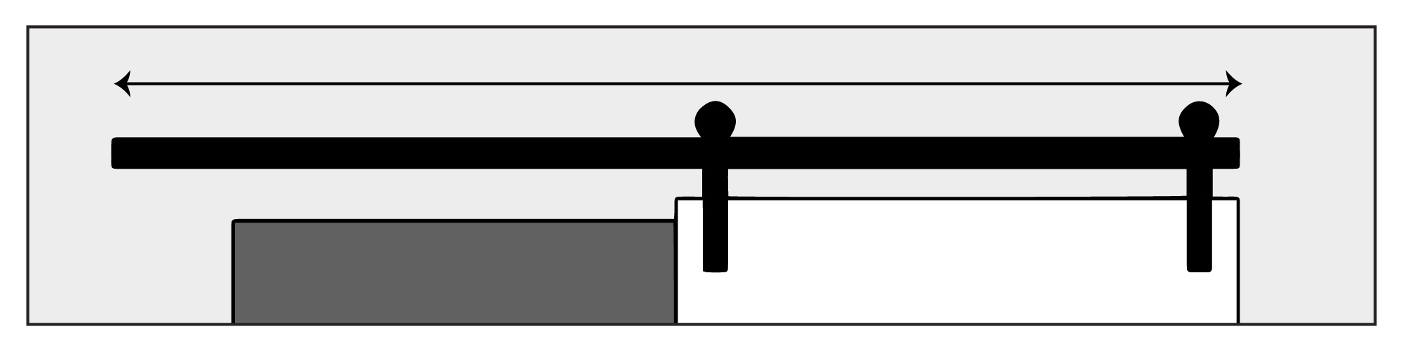 Sliding Door Rail Size Illustration