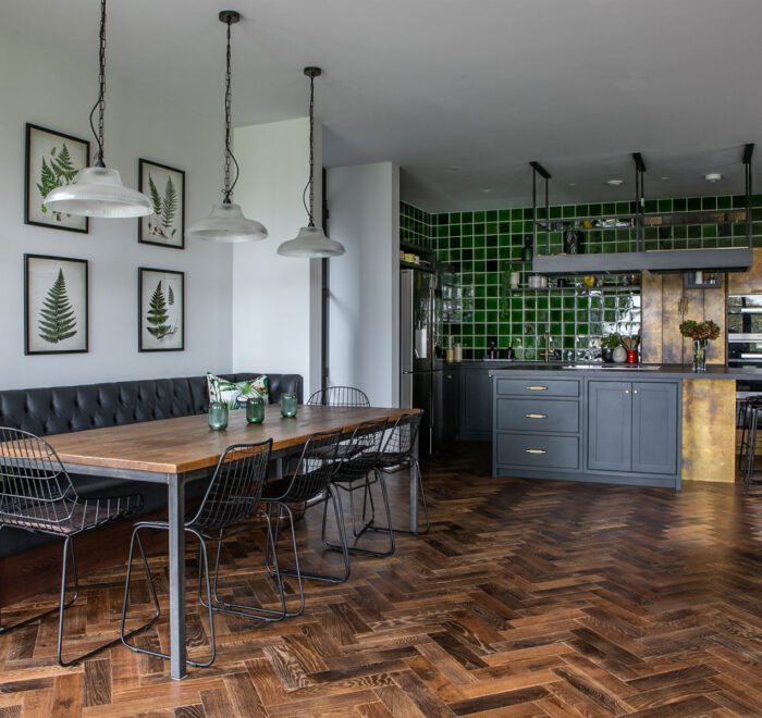 Industrial Kitchen Parquet Floor