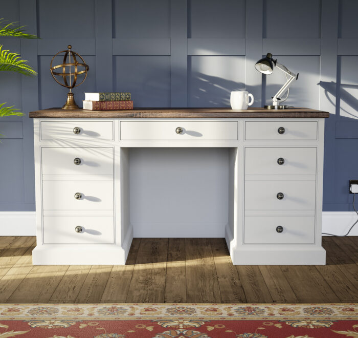 Traditional painted kneehole desk