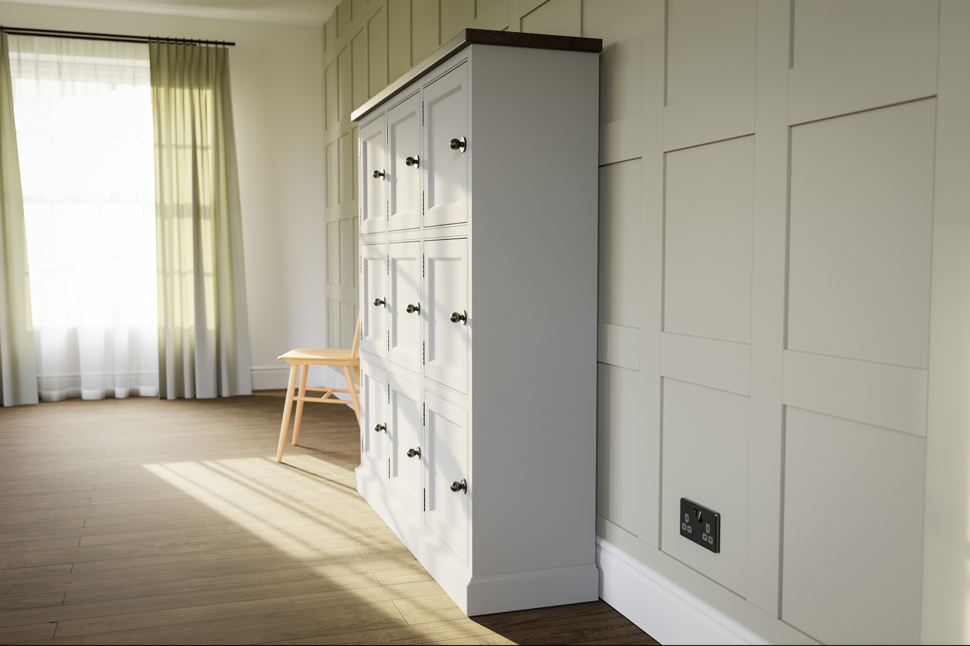 Traditional painted lockers