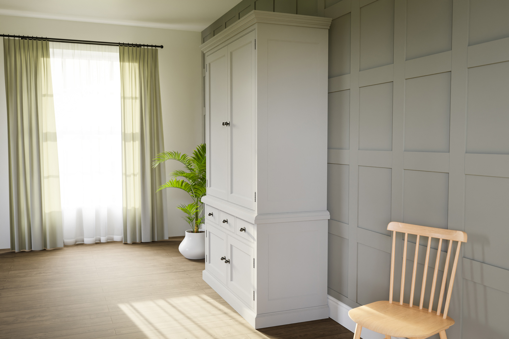 Painted kitchen larder unit