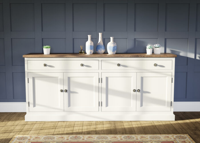 Painted freestanding kitchen sideboard