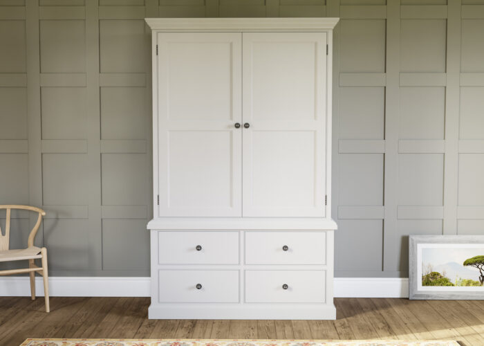 Painted traditional harness cupboard