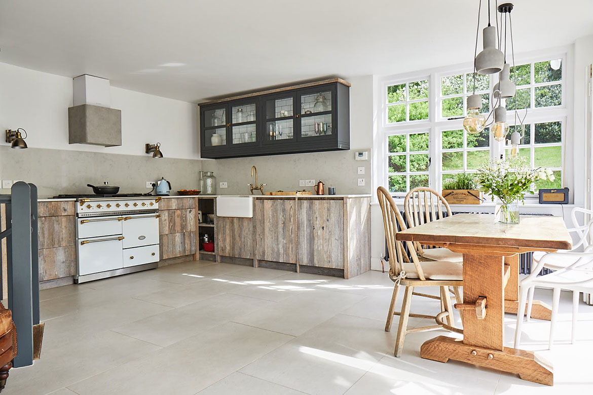 Reclaimed kitchen units