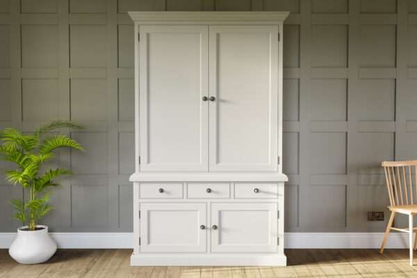 Painted double door larder