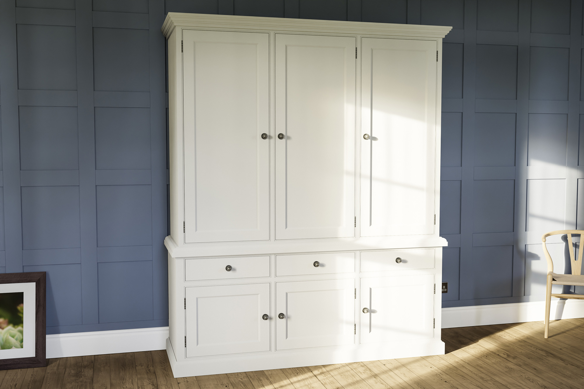 Painted triple larder unit