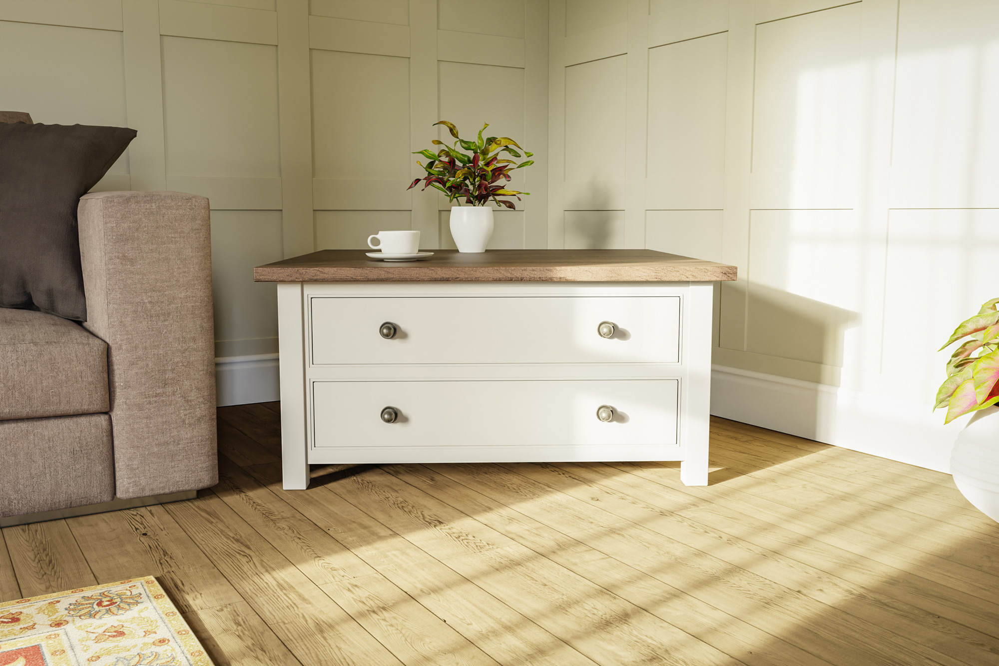 Traditional painted coffee table