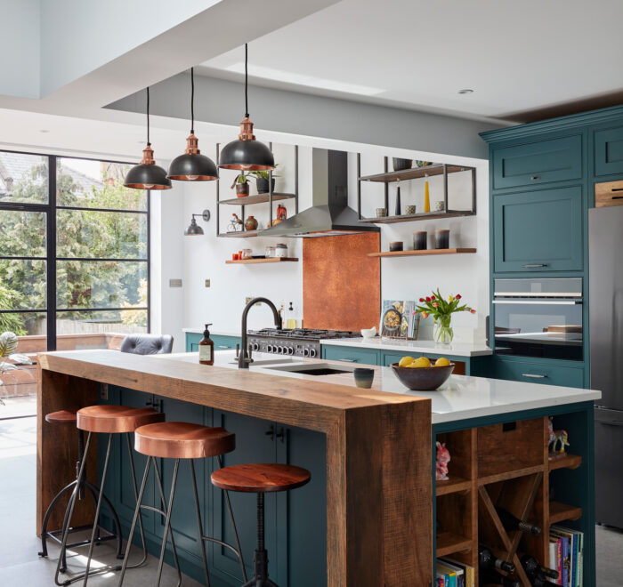Industrial kitchen painted in Little Greene paint