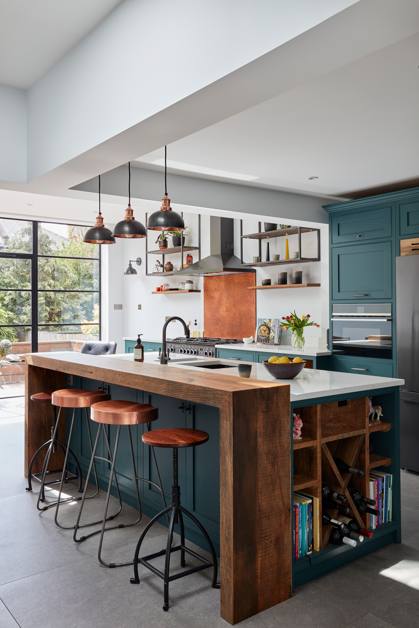 Industrial kitchen painted in Little Greene paint