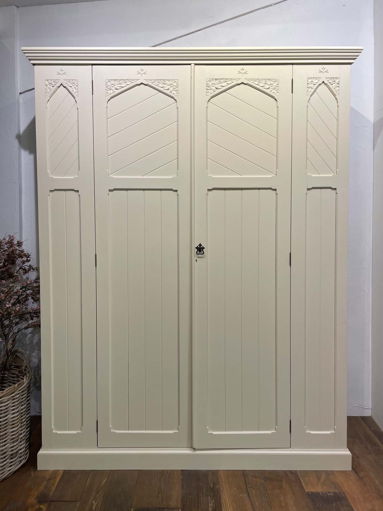 Original painted double door wardrobe