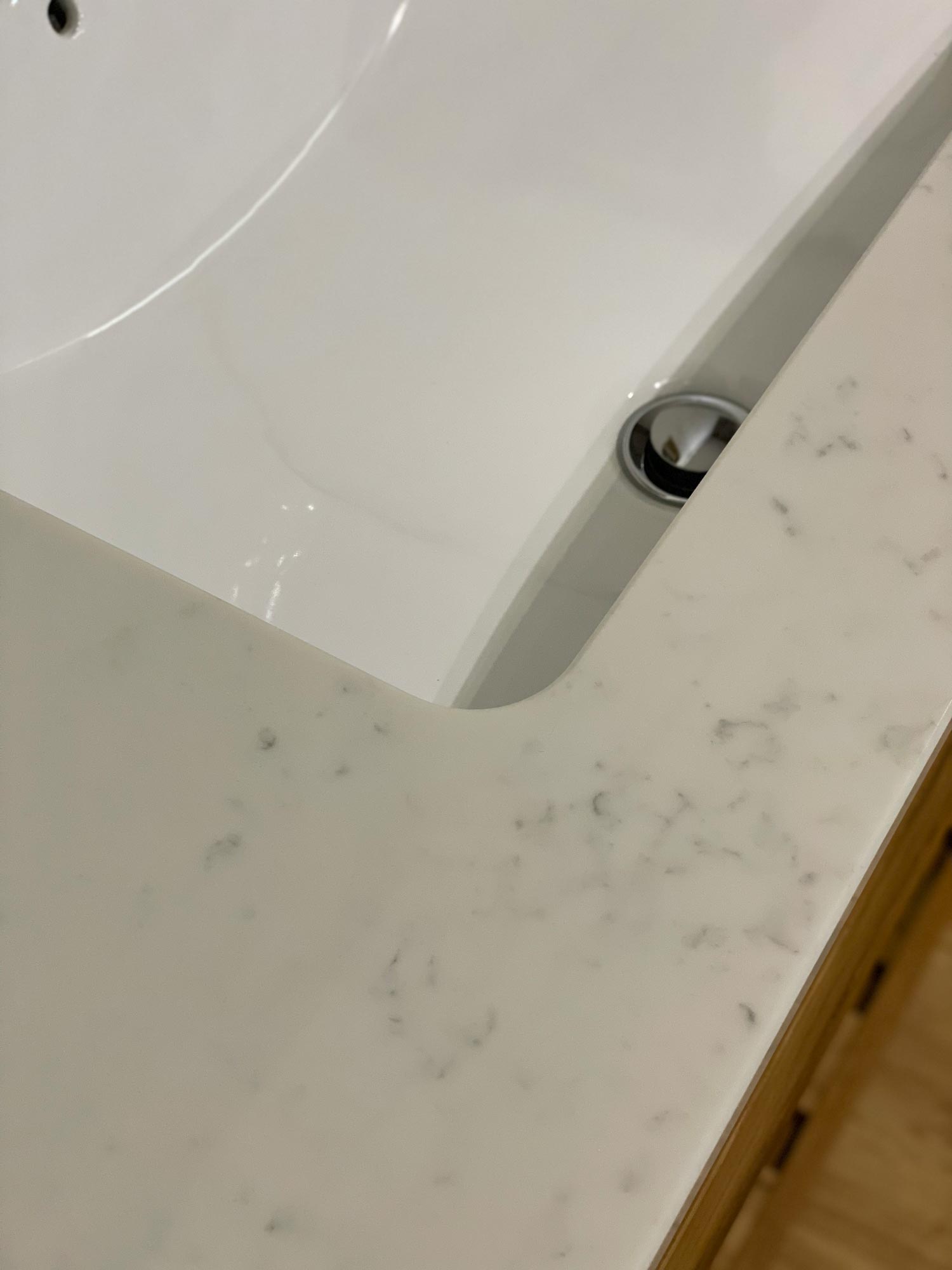 Quartz vanity unit worktop